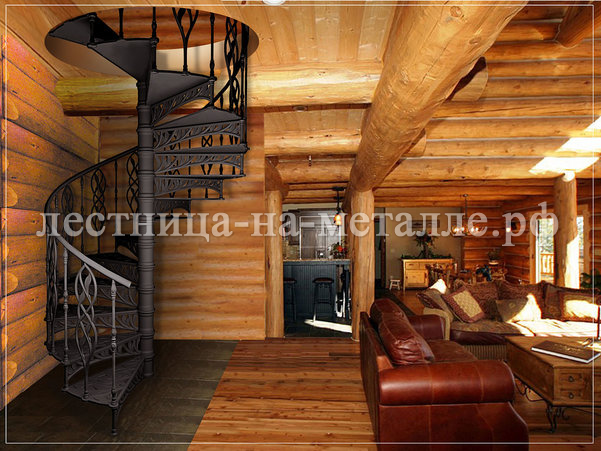 винтовая кованая лестница